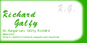 richard galfy business card