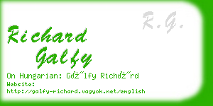 richard galfy business card